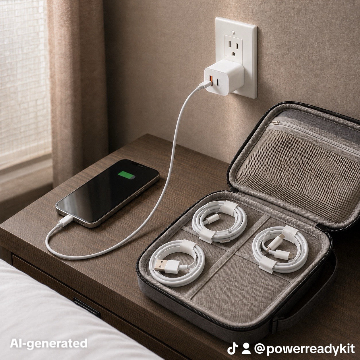 PowerReady Universal Charging Kit – 2-Port Wall Charger + 4 Cords
