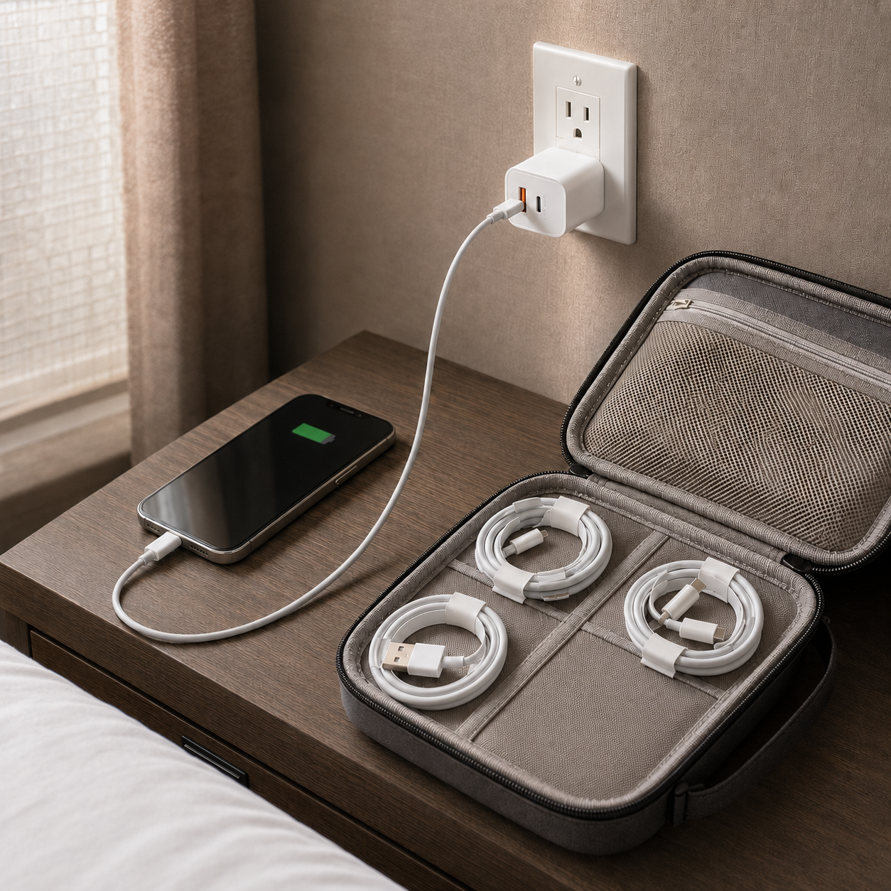 PowerReady Universal Charging Kit – 2-Port Wall Charger + 4 Cords